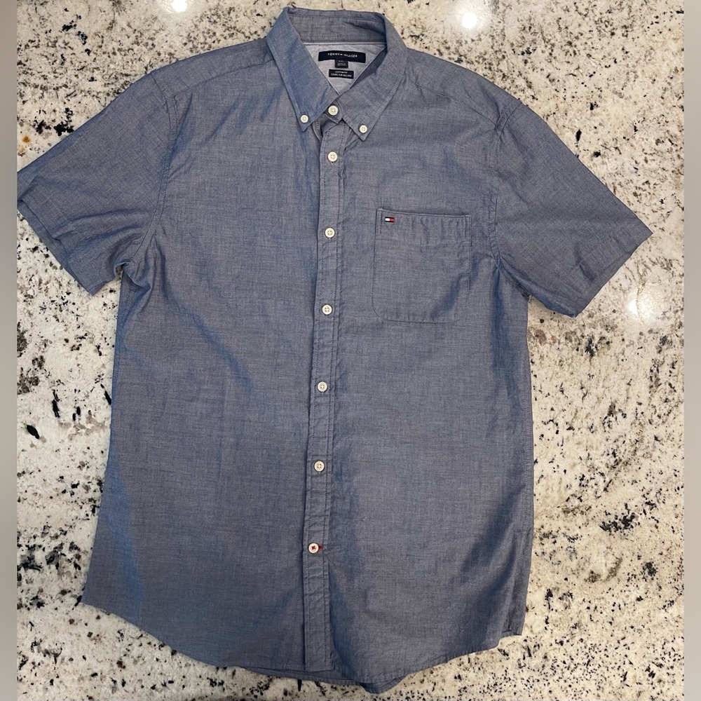 Tommy Hilfiger Ss Chambray Button Down - image 1